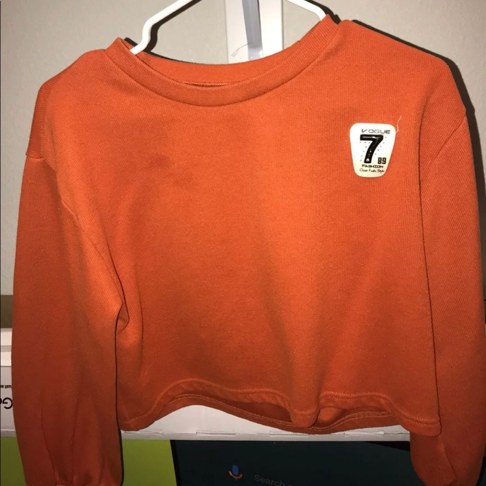 Cropped Orange Sweater